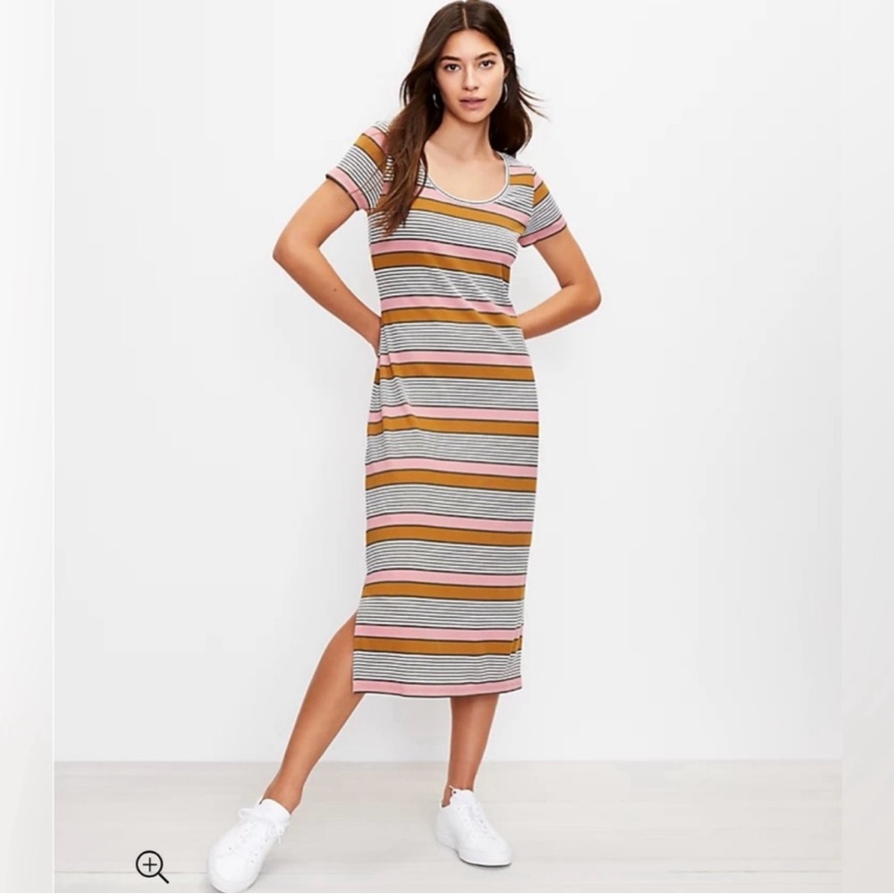 NWT LOFT striped maxi dress